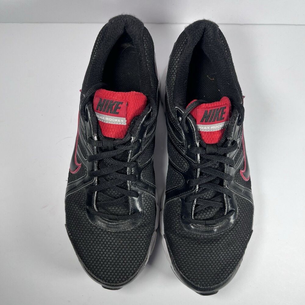 Nike Reax Rocket Lace Up Athletic Shoes Sneakers Black/Red 2010 Men's Size 9 - Picture 6 of 8